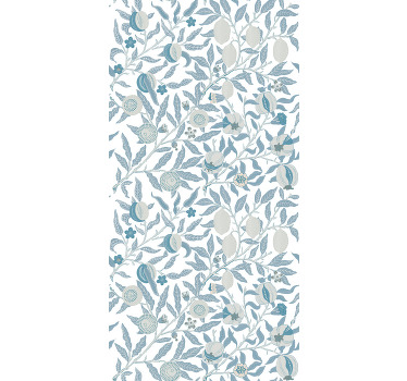 Cortina roller flores patrón floral con frutas - TenVinilo