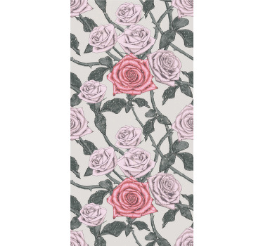 Estore de rolo flores e plantas elegante arranjo de rosas - TenStickers