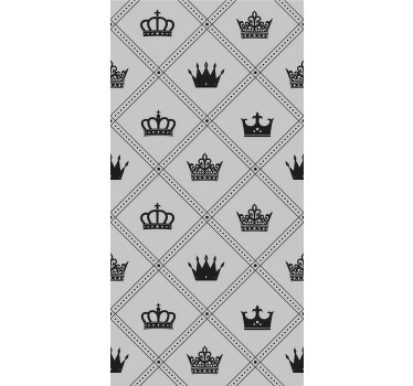 Estor enrollable elegante diseño de patrón de corona - TenVinilo