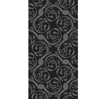 Rollo Fenster Elegant graues blumenmotiv - TenStickers