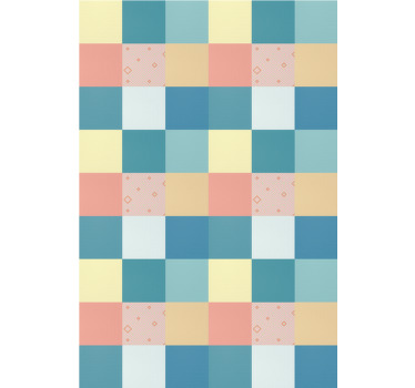 Store enrouleur textures et motifs motif carré coloré - TenStickers