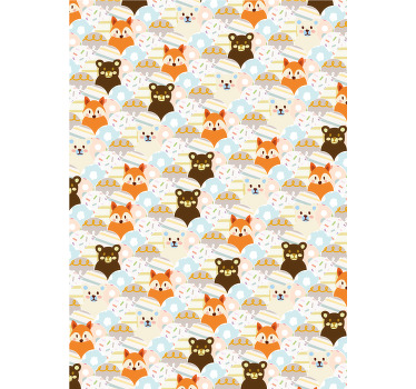 Patchwork animal bear razne životinje Rolo zavjese - TenStickers