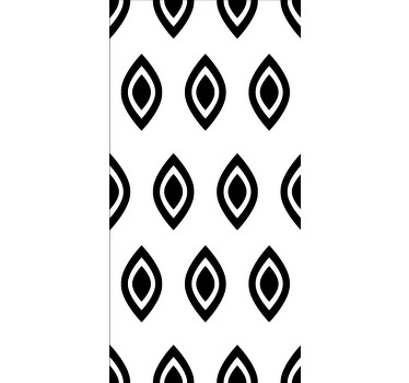 Estore de rolo modernos formas pretas abstratas - TenStickers