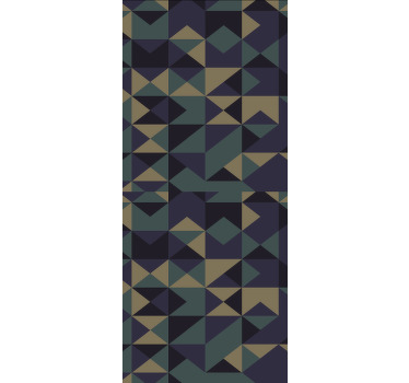 Geometrische patroonblokken moderne raambekleding - TenStickers