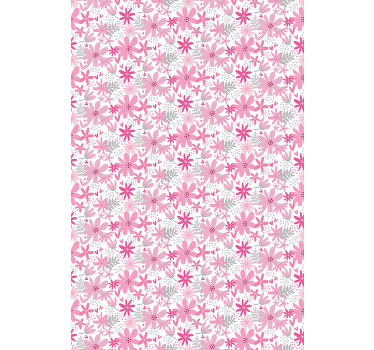 Estore de rolo para cozinha padrão de flores rosa - TenStickers