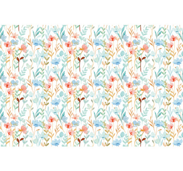 Cortina roller flores delicado tema botánico - TenVinilo