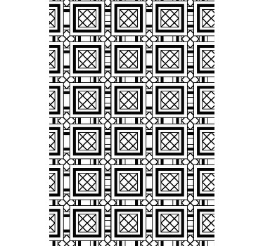 Estilo de telha hidráulica preta e padrão cego - TenStickers