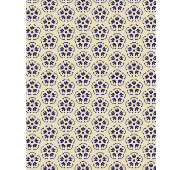Rollo Küche Geometrisches blumenmuster - TenStickers