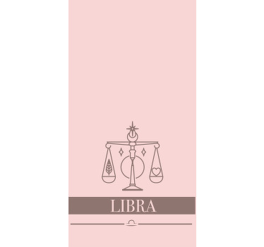 Libra zodiac symbol text blind - TenStickers