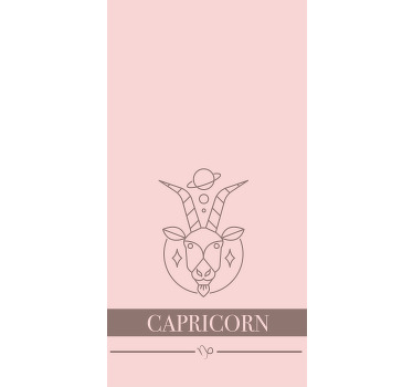 Αιγόκερως ροζ κάρτα ζώδιο έφηβη ρολά που - TenStickers