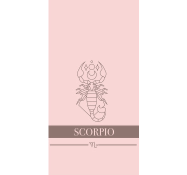 Persiana enrollable diseño zodiacal escorpio rosa - TenVinilo