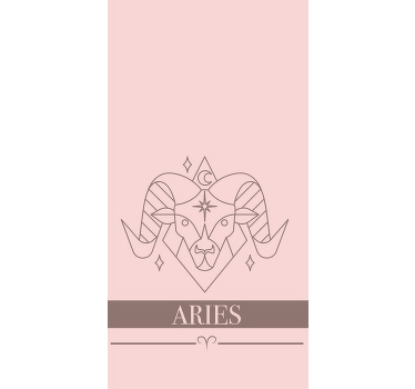 Aries zodiac symbol text blind - TenStickers