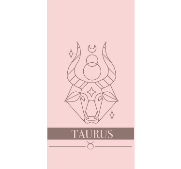 Taurus zodiac design text blind - TenStickers