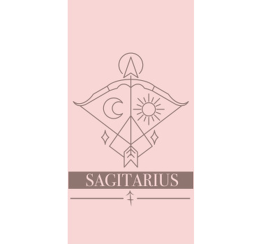 Sagittarius Symbol text blind - TenStickers