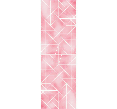 Store enrouleur textures et motifs formes géométriques roses - TenStickers