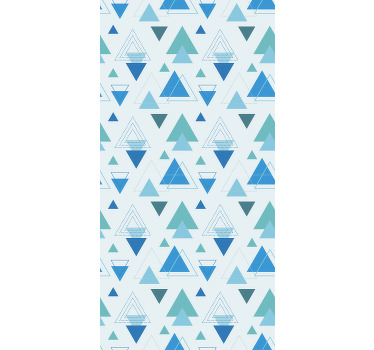 Driehoekige motiefopstelling moderne raambekleding - TenStickers
