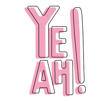 Ja cool konst tonårsRullgardin - Tenstickers