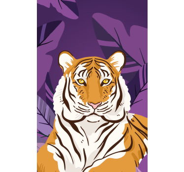 Curious tiger jungle animals Childrens blind - TenStickers