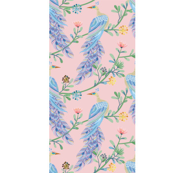 Rollo Fenster Blumen und Pflanzen tropisches vogeldesign - TenStickers