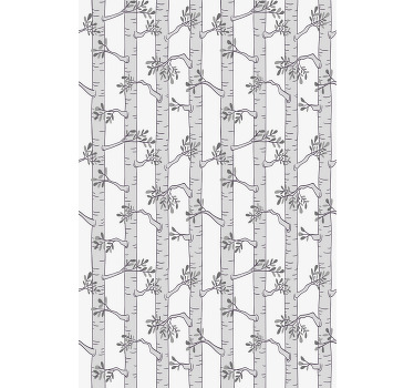 Estores de rolo de árvores padrão cinza minimalista - TenStickers