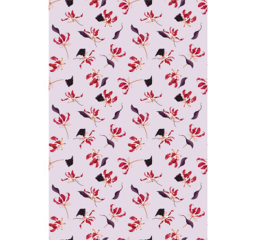 Cortina roller flores patrón exuberante - TenVinilo