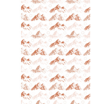 Terrakotta vuoret kuvio rullaverho - Tenstickers