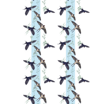 審美的な鳥のブラインド絵画 - TENSTICKERS