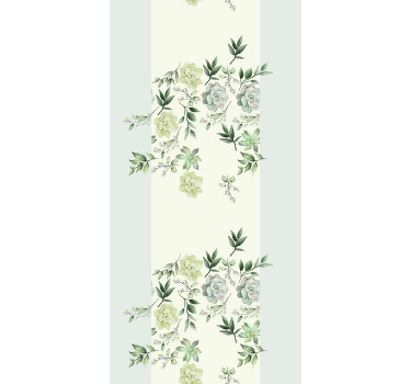 Store enrouleur élégant motif de verdure florale - TenStickers