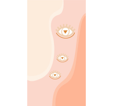 Store enrouleur original yeux en vagues douces - TenStickers