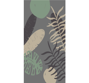 Estore de rolo flores e plantas padrão de vegetação tropical - TenStickers