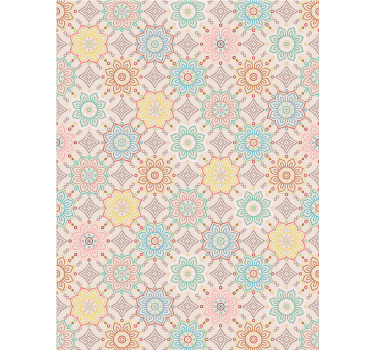 Estor estampado floral concepto de floración vibrante - TenVinilo