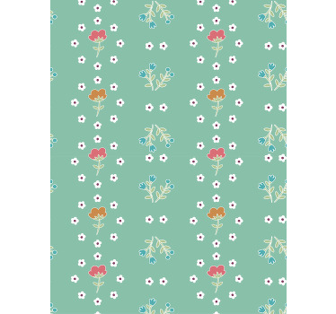 "granny chic" mönster blomgardin - Tenstickers