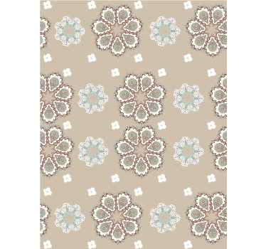 Elegant "granny chic" mönster blomgardin - Tenstickers