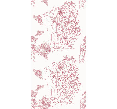 Rulou geam flori și plante ilustrare a scenei recoltei - TenStickers