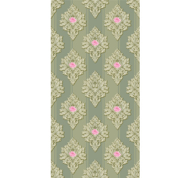 Retro botanical motif floral blind - TenStickers
