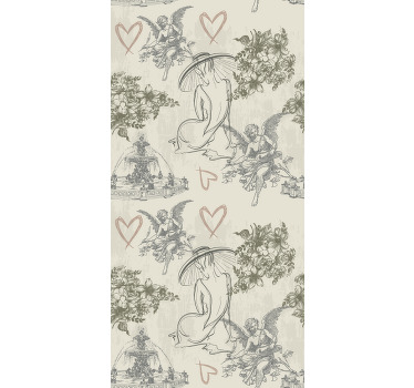 Estor enrollable original mujeres y corazones - TenVinilo