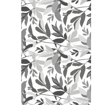 Rulou geam flori și plante model elegant de frunze - TenStickers