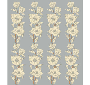 Rollo mit Blumen "neuer nostalgie-stil" magnolie - TenStickers