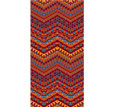 estoresde rolo de padrões tribais vermelhos - TenStickers