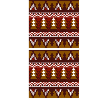 Persiana enrollable nórdico patrón geométrico de bosque - TenVinilo