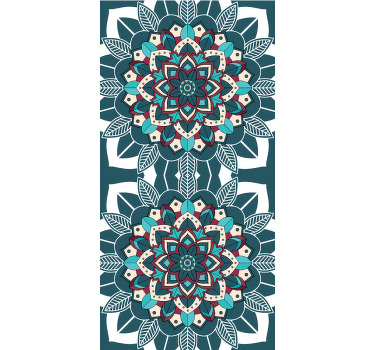 Estor enrollable textura elegantes azulejos azules - TenVinilo