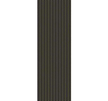 Estor enrollable elegante art déco marrón oscuro con líneas - TenVinilo