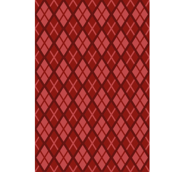 Rollo Fenster Rot rautenmuster-motiv - TenStickers