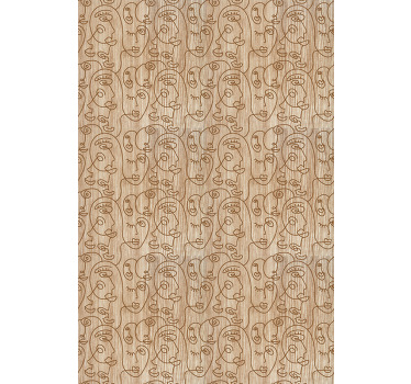 Store enrouleur moderne motifs de visage abstraits - TenStickers