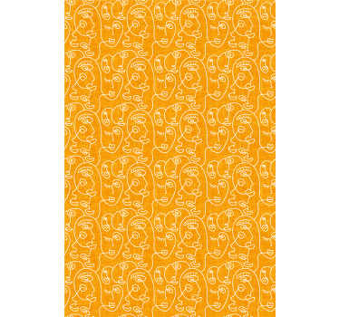 Tenda a rullo con stampa modelli di volti stilizzati - TenStickers