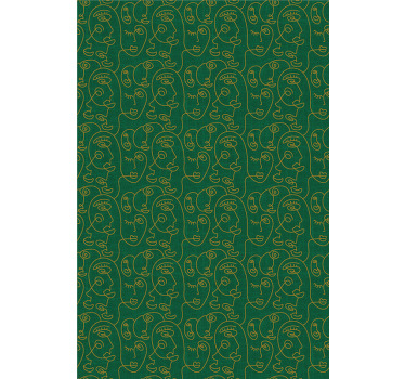 Tenda a rullo con stampa modelli di viso minimalisti - TenStickers