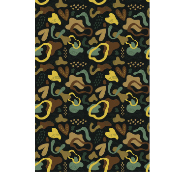 Abstract Leaf Shapes pattern roller blind - TenStickers