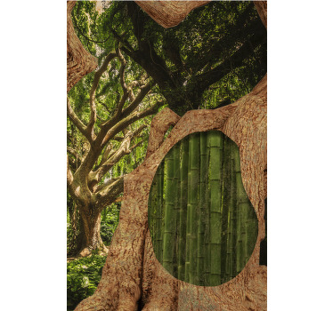 Rollo Fenster Bäume bambuswaldszene - TenStickers