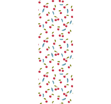 Cherries & feathers Fruit and vegetable blind - TenStickers