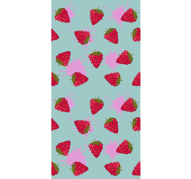 Aardbeienspatten rolgordijn fruit en groente - TenStickers